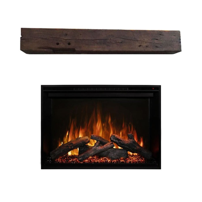 Modern Flames Redstone 36-Inch Electric Fireplace Insert with Rustic Mantel