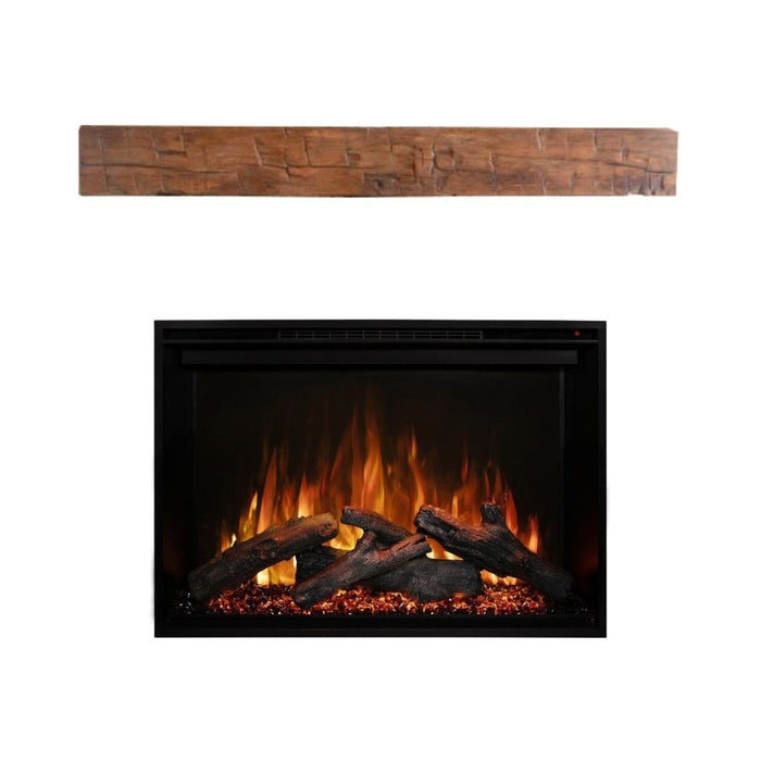 Modern Flames Redstone 36-Inch Electric Fireplace Insert with Rustic Mantel