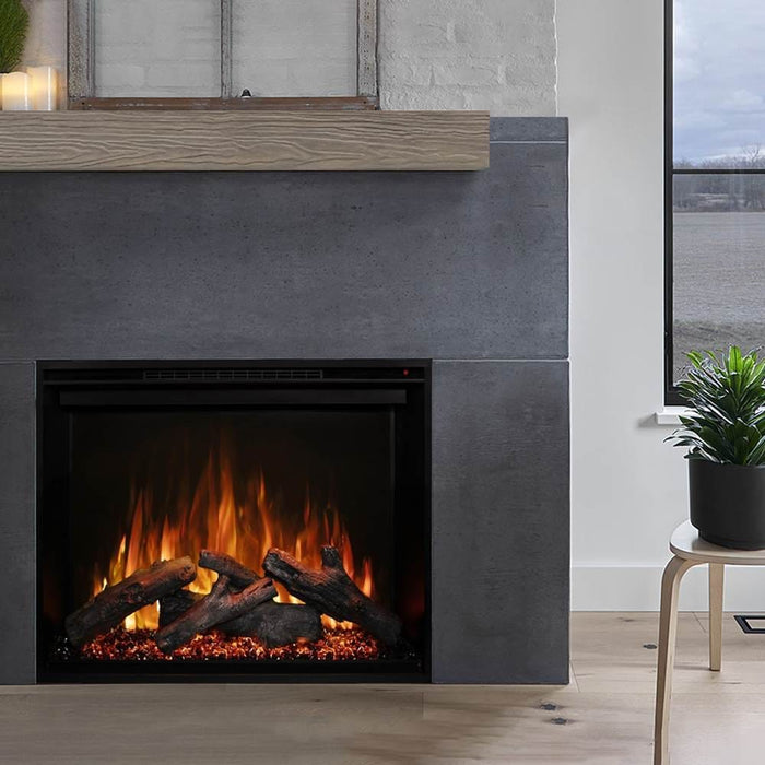 Modern Flames Redstone 36-Inch Electric Fireplace Insert with Modern Zachary Mantel