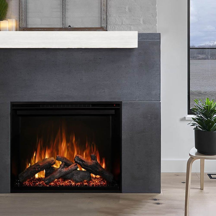 Modern Flames Redstone 36-Inch Electric Fireplace Insert with Modern Zachary Mantel