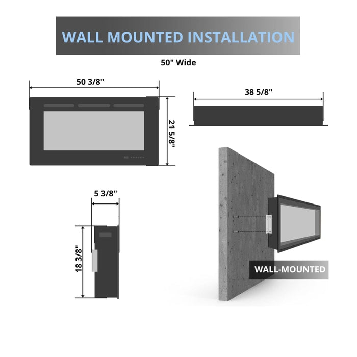 Napoleon Amano Wall Mounted/Free Standing Electric Fireplace