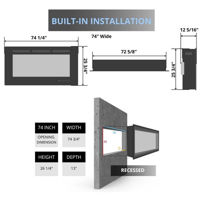 Napoleon Astound Built-In Smart Electric Fireplace (Alexa/Google Compatible)