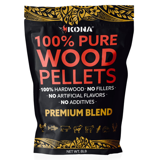 Kona Premium Blend Wood Pellets - Nearly Perfect Smoke Flavor - Hardwood Grilling, BBQ & Smoking Pellets - The Kansas City BBQ Store