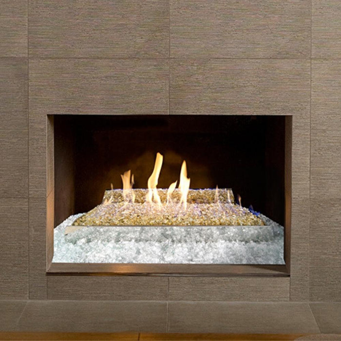 Real Fyre Contemporary 24-Inch See-Through Vent-Free Gas Fire Glass Set Insert