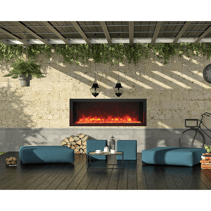 Remii Extra Slim Indoor/Outdoor Frameless Smart Built-in Electric Fireplace