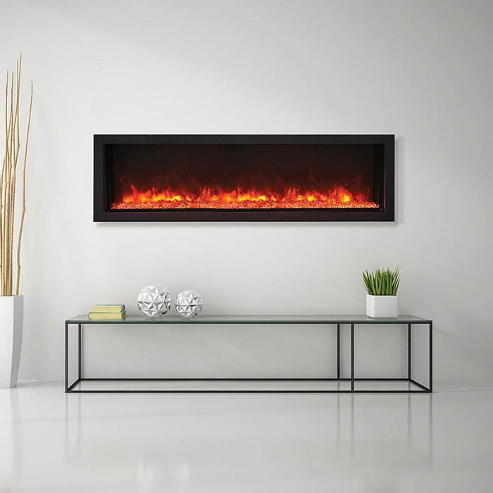 Remii Extra Slim Indoor/Outdoor Frameless Smart Built-in Electric Fireplace