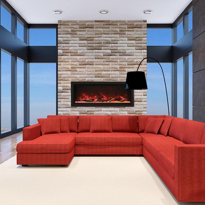 Remii Extra Tall Indoor/Outdoor Frameless Built-in Electric Fireplace