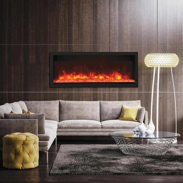 Remii Extra Tall Indoor/Outdoor Frameless Built-in Electric Fireplace