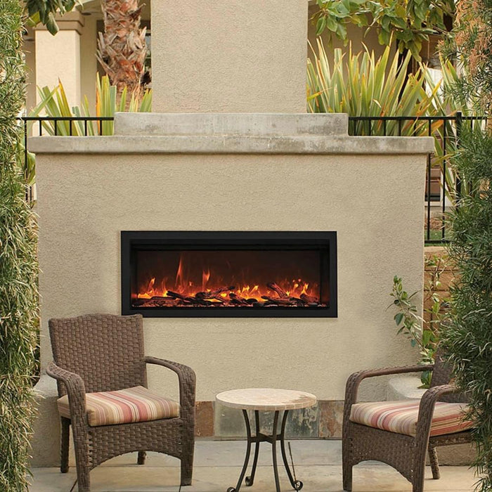 Remii Extra Tall Indoor/Outdoor Frameless Built-in Electric Fireplace