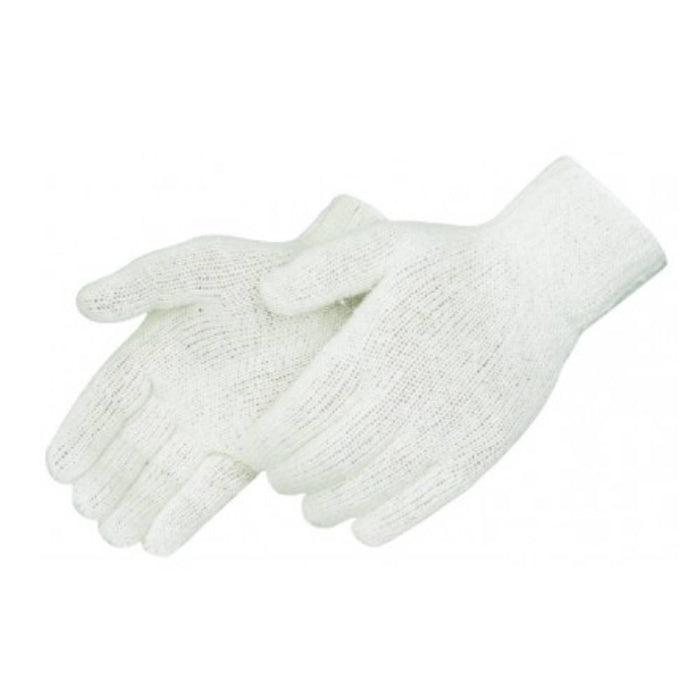 Reversible Natural White Cotton/Polyester Knit Gloves