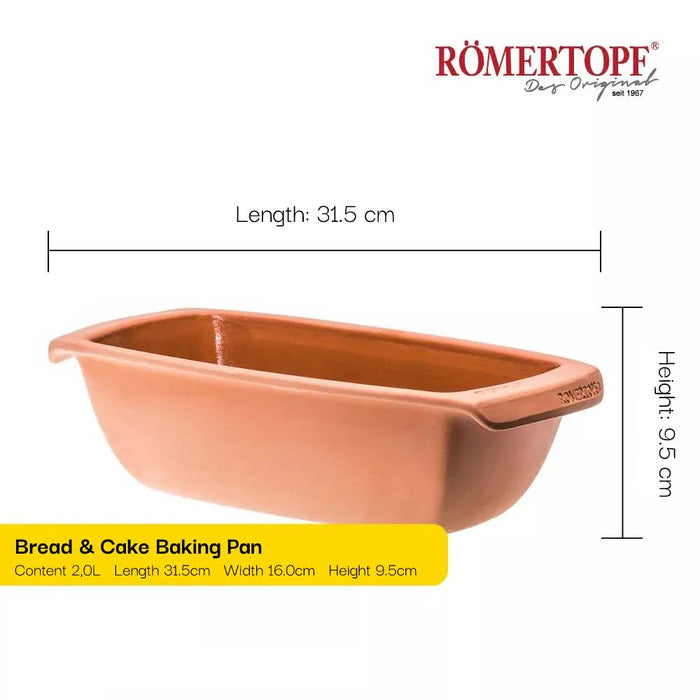 Romertopf Baking Pan - Organic Clay Cookware