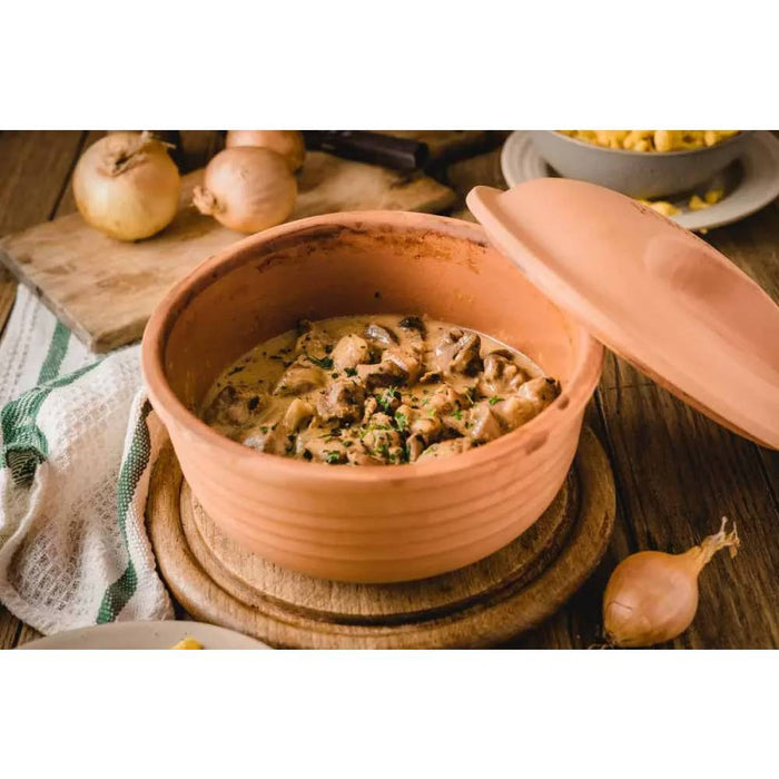 Romertopf Round Roasting Pot - Organic Clay Cookware