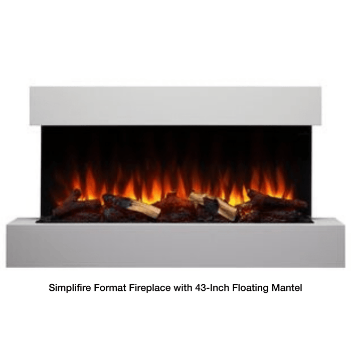 Simplifire Format 36-Inch Wall-Mounted Electric Fireplace With Mantel Options (SF-FORMAT36)