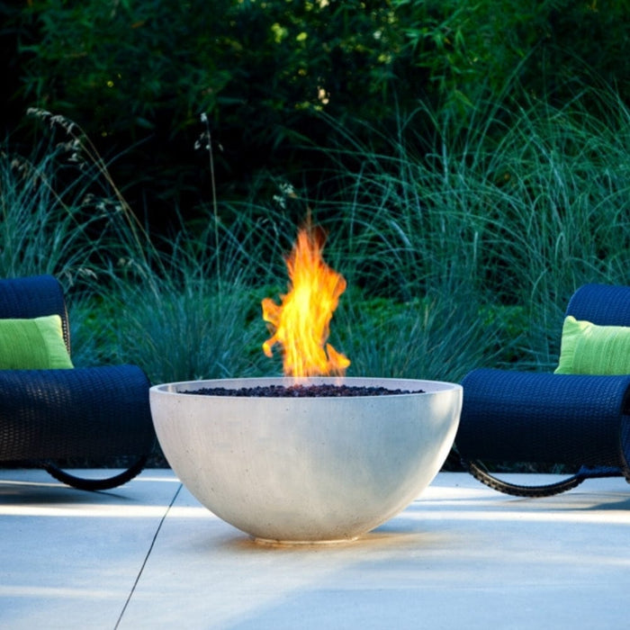 Solus Hemi 36-Inch Round Ultra High Performance Concrete Gas Fire Pit