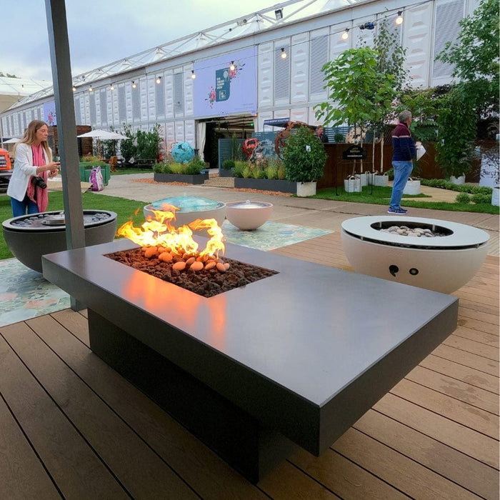 Solus Tavolo 68-Inch Linear Ultra High-Performance Concrete Gas Fire Pit Table