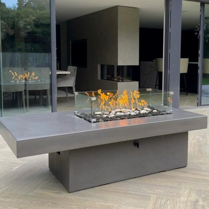 Solus Tavolo 68-Inch Linear Ultra High-Performance Concrete Gas Fire Pit Table