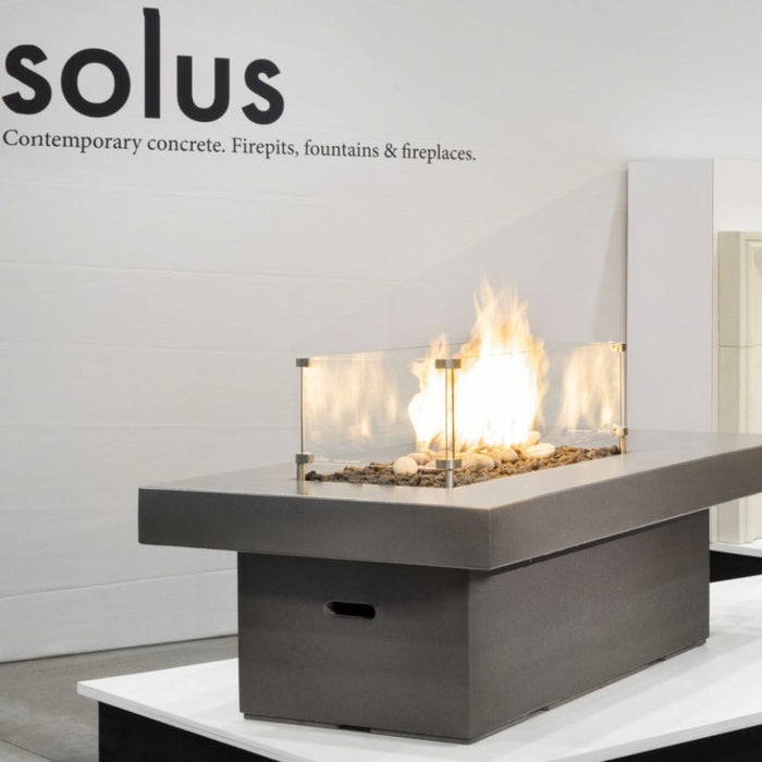 Solus Tavolo 68-Inch Linear Ultra High-Performance Concrete Gas Fire Pit Table