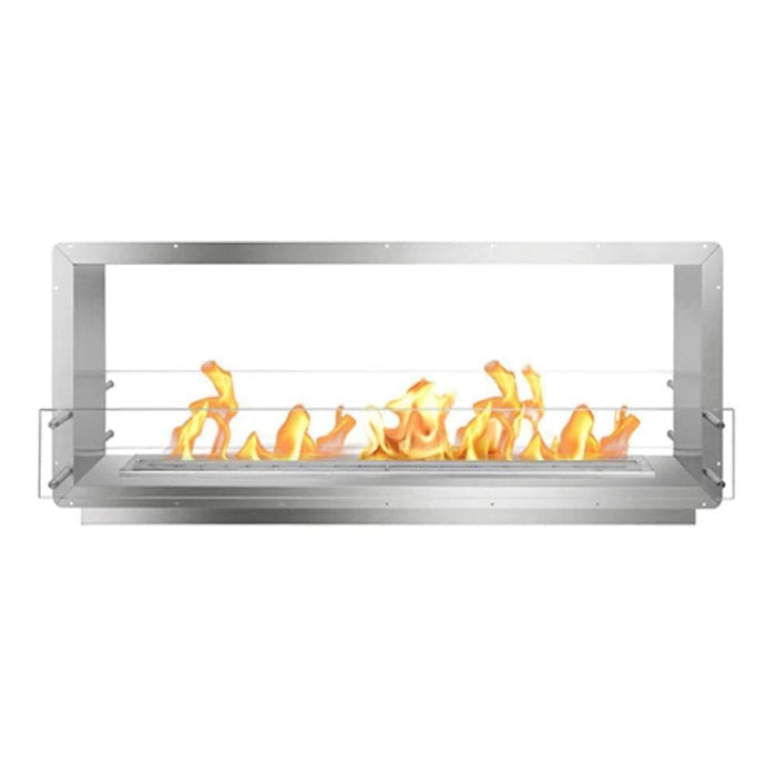 The Bio Flame 72-Inch Firebox DS - Built-in See-Through Ethanol Fireplace