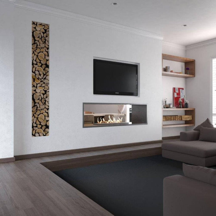 The Bio Flame 96-Inch Smart Firebox DS - See-Though Ethanol Fireplace