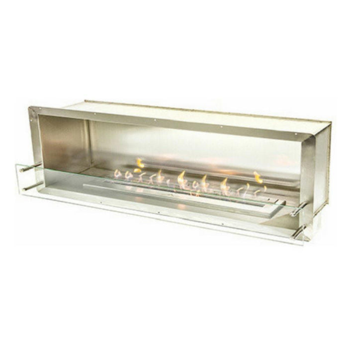 The Bio Flame 72-Inch Firebox SS - Built-in Ethanol Fireplace