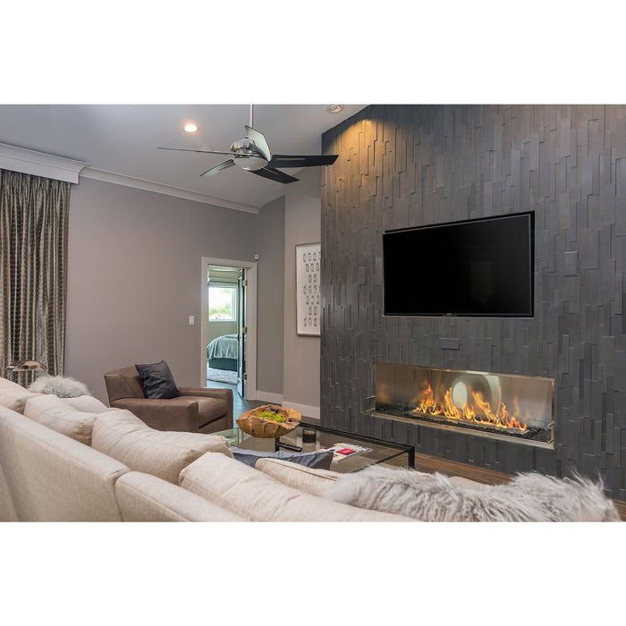 The Bio Flame 72-Inch Smart Firebox SS - Built-in Ethanol Fireplace