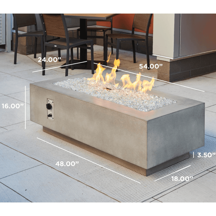 The Outdoor GreatRoom Company Cove 54-Inch Linear Gas Fire Pit Table (CV-54)