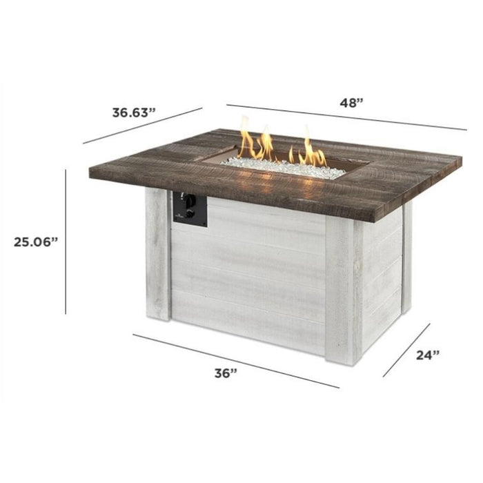 The Outdoor GreatRoom Company Alcott 48-Inch Rectangular Gas Fire Pit Table (ALC-1224)