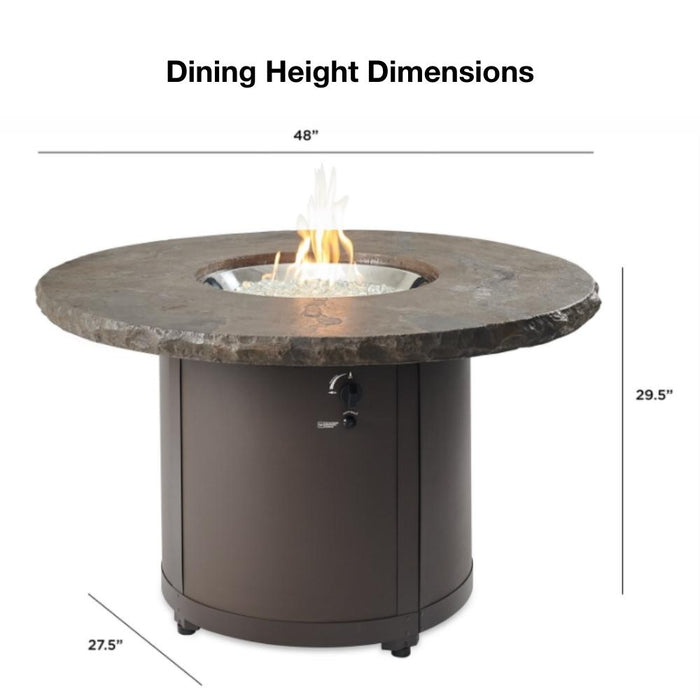 The Outdoor GreatRoom Company Beacon 48-Inch Round Gas Fire Pit Table