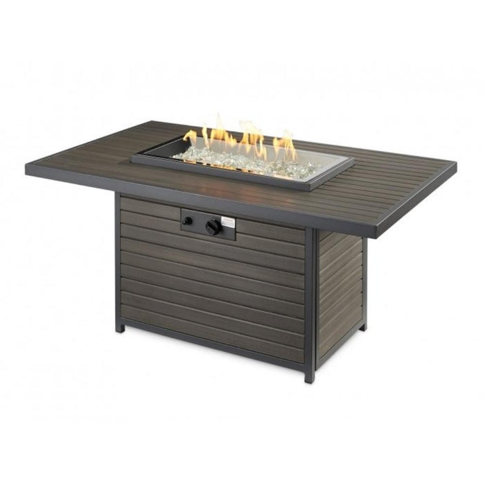 The Outdoor GreatRoom Company Brooks 50-Inch Rectangular Gas Fire Pit Table