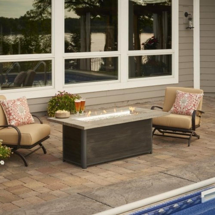 The Outdoor GreatRoom Company Cedar Ridge 61-Inch Linear Gas Fire Pit Table (CR-1242-K)