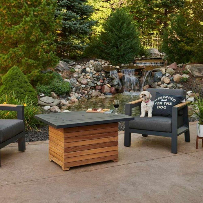 The Outdoor GreatRoom Company Darien 42-Inch Rectangular Gas Fire Pit Table