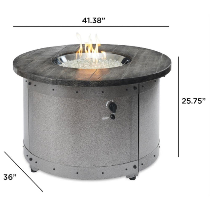 The Outdoor GreatRoom Company Edison 41-Inch Round Gas Fire Pit Table (ED-20)