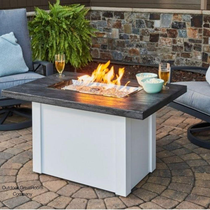 The Outdoor GreatRoom Company Havenwood 44-Inch Rectangular Gas Fire Pit Table