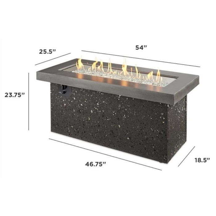 The Outdoor GreatRoom Company Key Largo Linear Gas Fire Pit Table