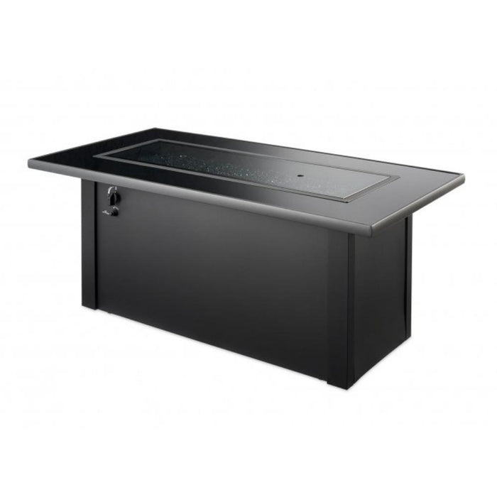 The Outdoor GreatRoom Company Monte Carlo 59-Inch Linear Gas Fire Pit Table (MCR-1242-BLK-K)