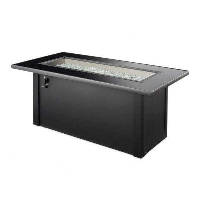 The Outdoor GreatRoom Company Monte Carlo 59-Inch Linear Gas Fire Pit Table (MCR-1242-BLK-K)