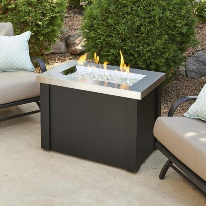 The Outdoor GreatRoom Company Providence Rectangular Gas Fire Pit Table