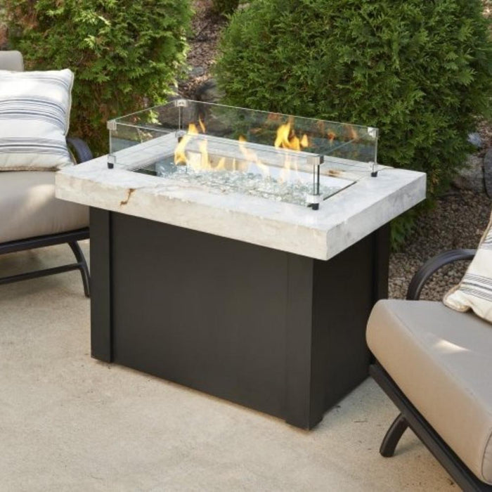 The Outdoor GreatRoom Company Providence Rectangular Gas Fire Pit Table