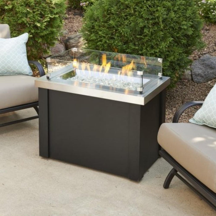 The Outdoor GreatRoom Company Providence Rectangular Gas Fire Pit Table