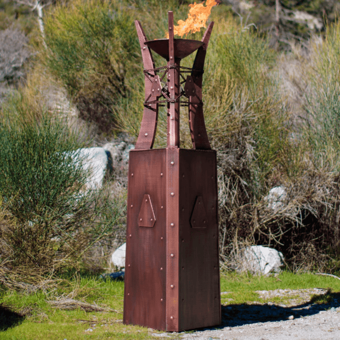 Top Fires Bastille 87-Inch Copper Fire Tower - Match Lit (OPT-FTWR3)