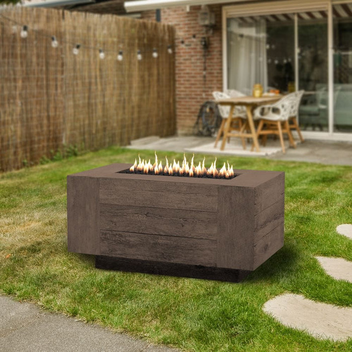 Top Fires Catalina Rectangular GFRC Gas Fire Pit - Electronic