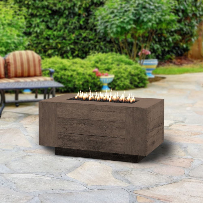 Top Fires Catalina Rectangular GFRC Gas Fire Pit - Electronic