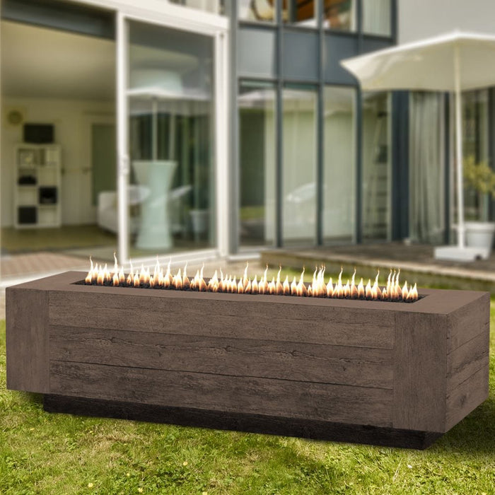 Top Fires Catalina Rectangular GFRC Gas Fire Pit - Electronic