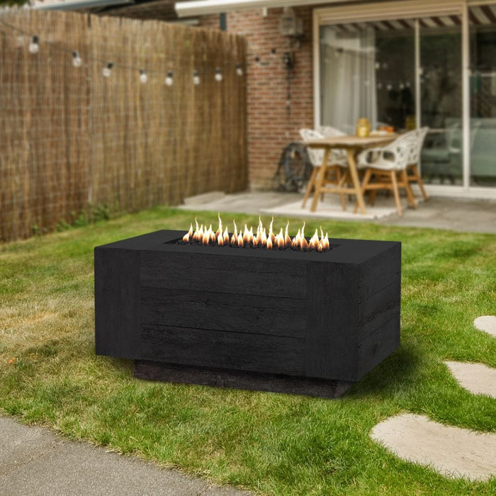 Top Fires Catalina Rectangular GFRC Gas Fire Pit - Electronic