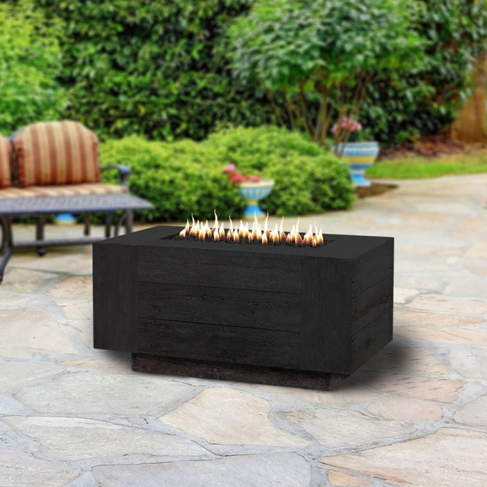 Top Fires Catalina Rectangular GFRC Gas Fire Pit - Electronic