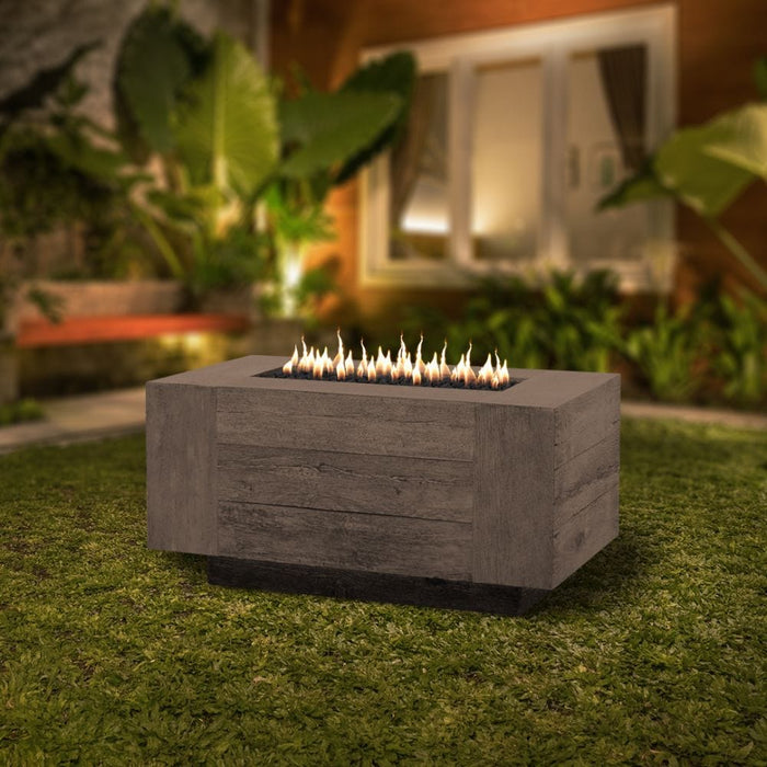 Top Fires Catalina Rectangular GFRC Gas Fire Pit - Match Lit