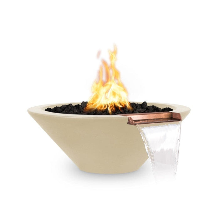 Top Fires Cazo 24-Inch Round Concrete Gas Fire and Water Bowl - Electronic (OPT-24RFWE12V)