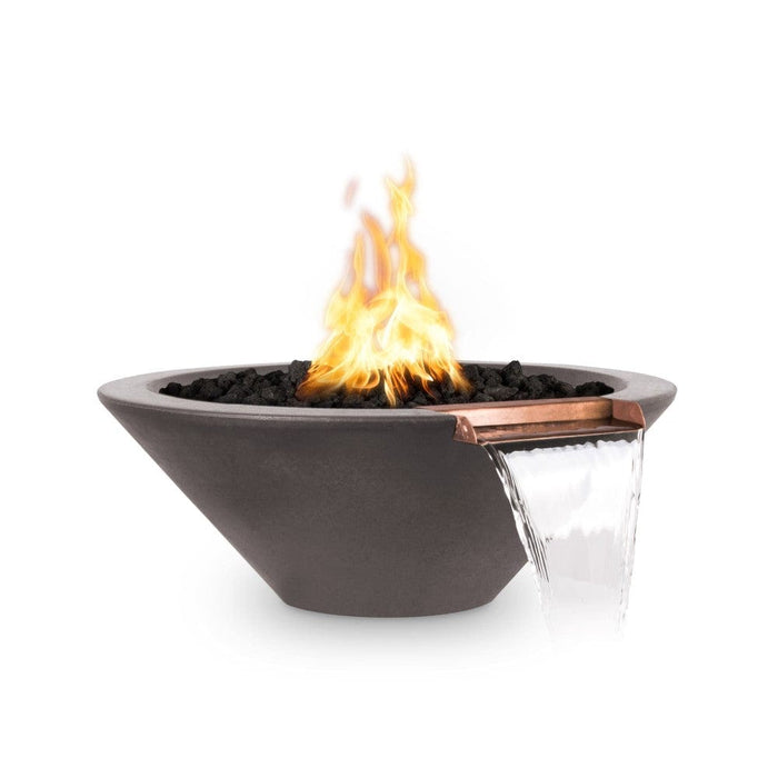 Top Fires Cazo 24-Inch Round Concrete Gas Fire and Water Bowl - Electronic (OPT-24RFWE12V)