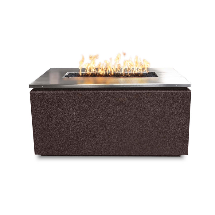 Top Fires Merona 46-Inch Rectangular Fire Pit with Stainless Steel Top - Match Lit (TOP-MC4622)