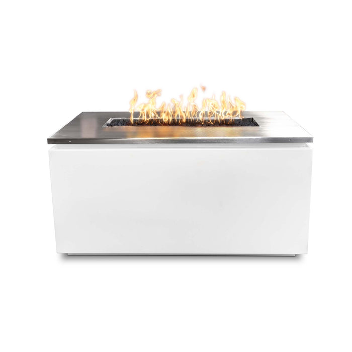 Top Fires Merona 46-Inch Rectangular Fire Pit with Stainless Steel Top - Match Lit (TOP-MC4622)